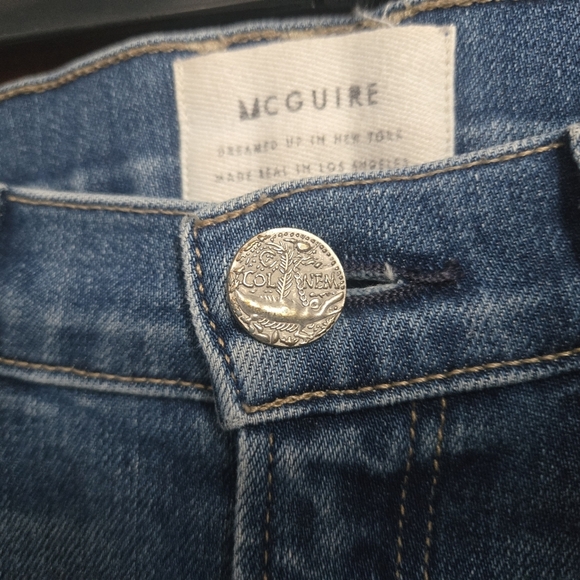 Mcguire womens size 26 style 15j midrise medium wash raw hem - Picture 5 of 9